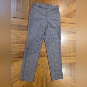 Uniqlo Dress Gray Plaid Trousers Sz XS / W24 - 25 Straight Leg Business Career